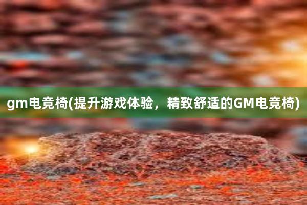 gm电竞椅(提升游戏体验，精致舒适的GM电竞椅)