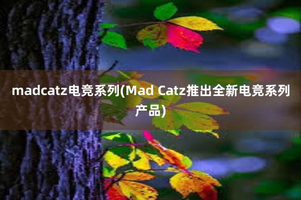 madcatz电竞系列(Mad Catz推出全新电竞系列产品)