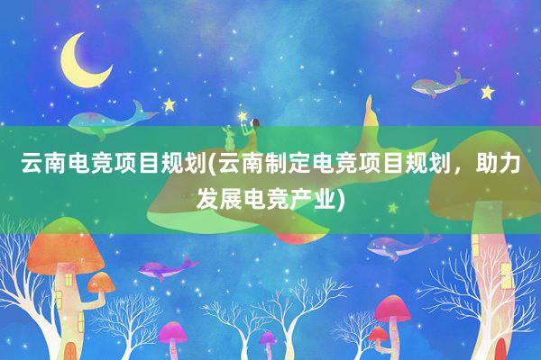 云南电竞项目规划(云南制定电竞项目规划，助力发展电竞产业)