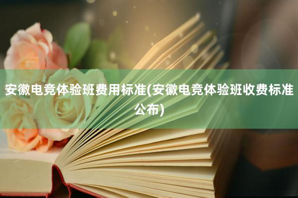 安徽电竞体验班费用标准(安徽电竞体验班收费标准公布)