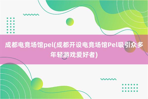 成都电竞场馆pel(成都开设电竞场馆Pel吸引众多年轻游戏爱好者)