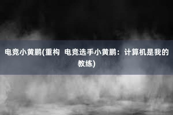 电竞小黄鹏(重构  电竞选手小黄鹏：计算机是我的教练)