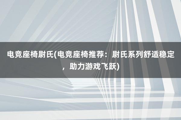 电竞座椅尉氏(电竞座椅推荐：尉氏系列舒适稳定，助力游戏飞跃)