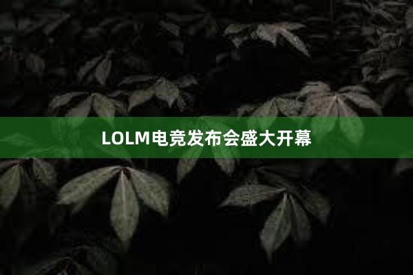 LOLM电竞发布会盛大开幕